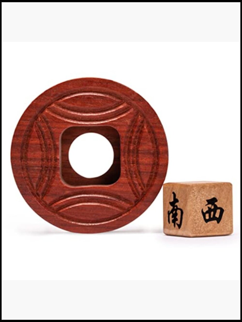 Wooden Mahjong Wind Indicator & Bettor Classic Game Accessory Tile View 3